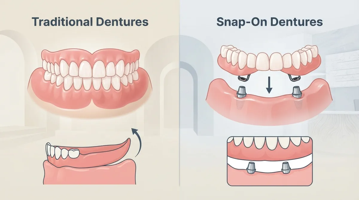 snap-on dentures