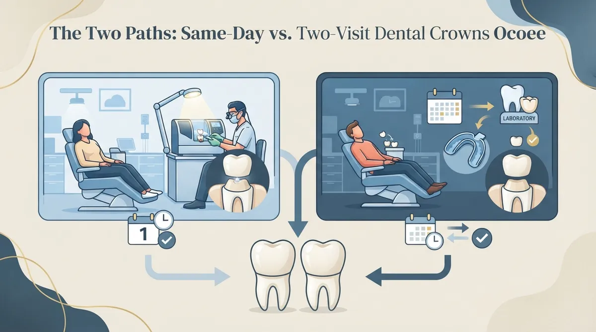 Same-Day vs. Two-Visit Dental Crowns Ocoee: Which Wins? dental crowns ocoee