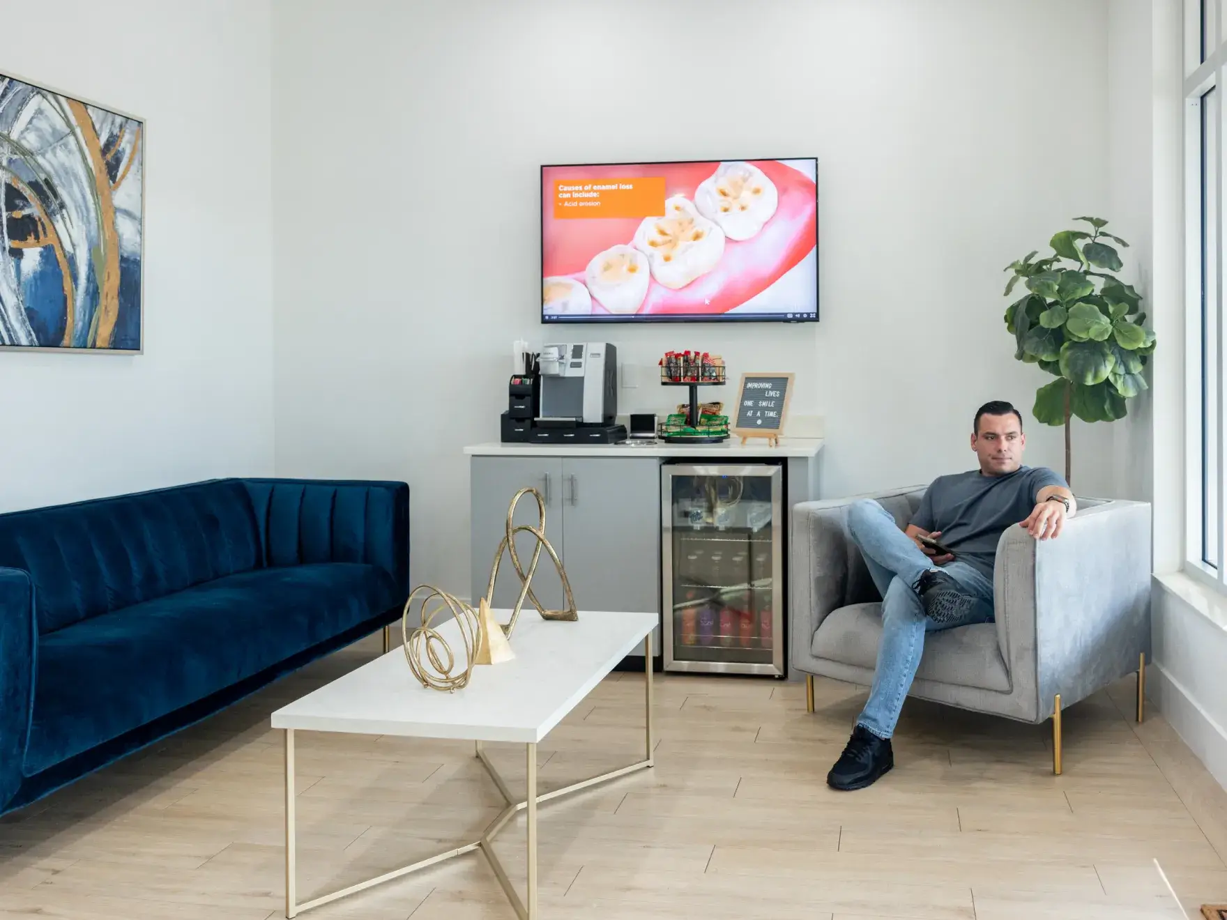 Patient relaxing comfortably in dental chair at Charming Smiles of Ocoee